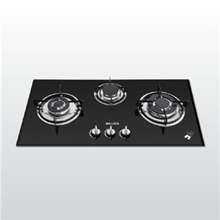 Bếp gas âm 3 vùng nấu Malloca AS 9103B/ Màu đen